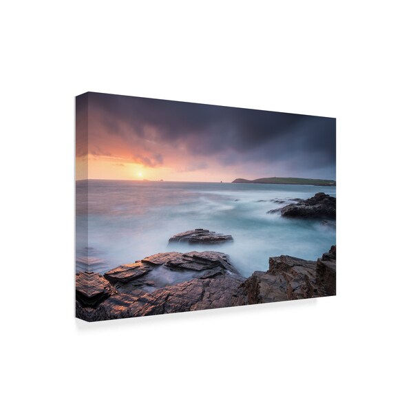 Adam Burton 'Trevose Sunset' Canvas Art,16x24